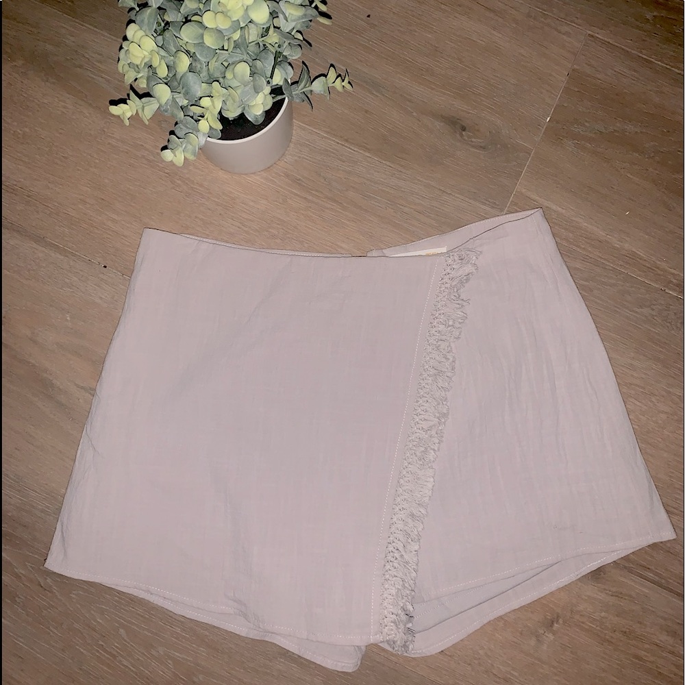 Gray skort wrap skirt